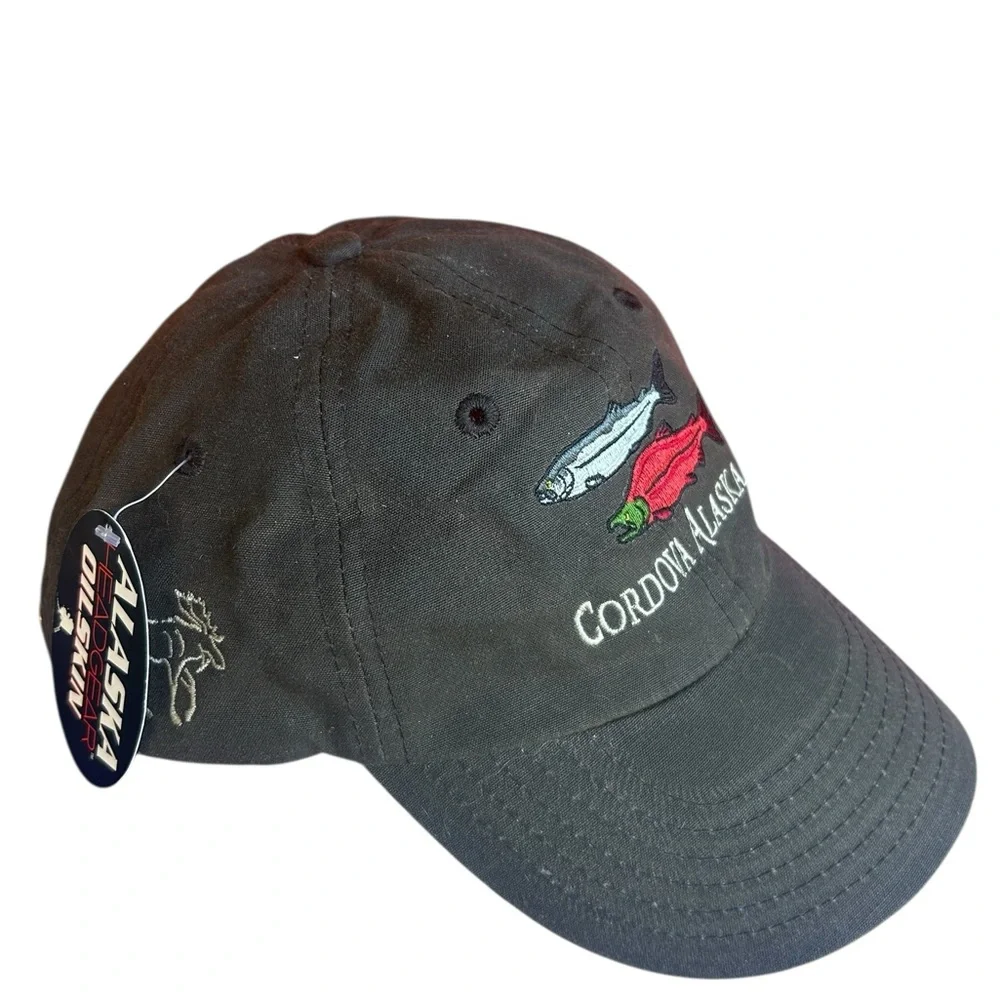 Vintage Cordova Alaska Embroidered Cap-New old stock Salmon uNISEX